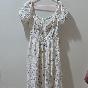 Printed Fit And Flare Maxi Dress